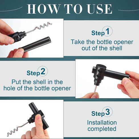 Patelai 6 Pcs Travel Pocket Wine Corkscrew Portable Wine Opener Plastic Wine Cork Opener Mini Camping Cork Screw for Restaurant Wine Bottle Camping Travel Gift (Multicolor) in Kuwait