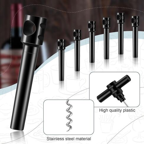 Patelai 6 Pcs Travel Pocket Wine Corkscrew Portable Wine Opener Plastic Wine Cork Opener Mini Camping Cork Screw for Restaurant Wine Bottle Camping Travel Gift (Multicolor) in Kuwait