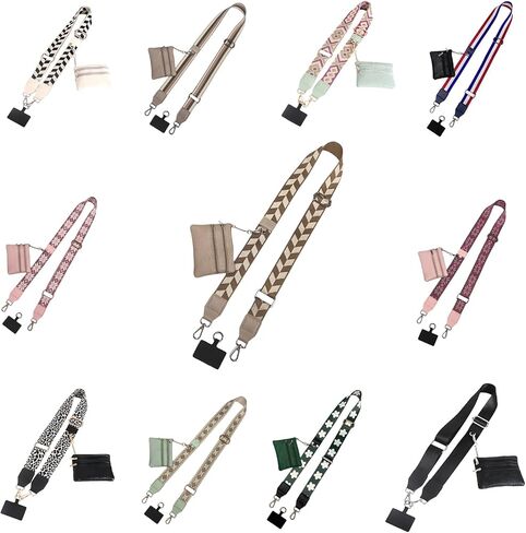 Phone Strap with Zippered Pouch, 2024 New Clip and Go Strap for Phone with Wallet Crossbody, Cross Body Phone String with Zipper Wallet Pouch Adjustable YouxuanAi (Light Pink) in Kuwait