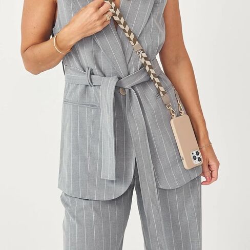 Phone Strap with Zippered Pouch, 2024 New Clip and Go Strap for Phone with Wallet Crossbody, Cross Body Phone String with Zipper Wallet Pouch Adjustable YouxuanAi (Light Pink) in Kuwait