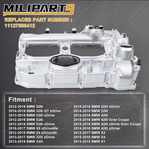 غطاء صمام المحرك متوافق مع BMW N20 X3 X5 320i 328i 528i xDrive Z4 2012-2018 2.0L 11127588412 in Kuwait