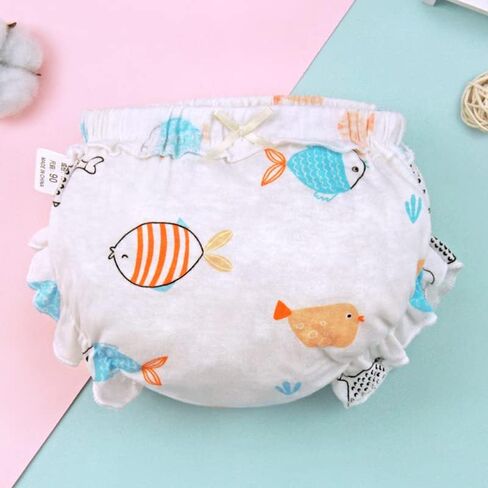 Baby Girls Bloomers Newborn Infant Toddler Diaper Covers Kids Girls Briefs Underwear Set 4-Pack in Saudi Arabia