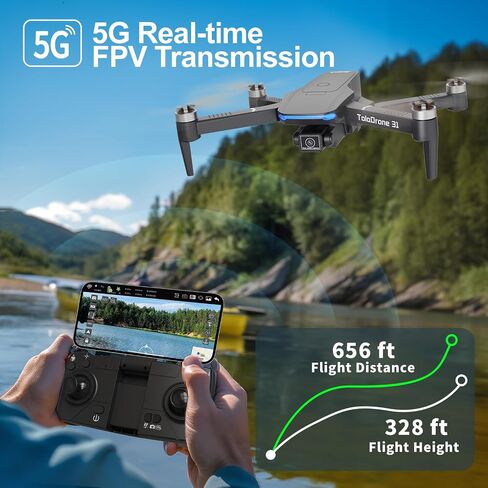 طائرات بدون طيار مع كاميرا للبالغين 4K، طائرة بدون طيار احترافية بنظام تحديد المواقع مع إرجاع تلقائي، اتبعني، طائرة بدون طيار 5G واي فاي FPV بدون طيار مع كاميرا قابلة للطي RC كوادكوبتر للمبتدئين / البالغين TD31GPS بدون طيار in Kuwait