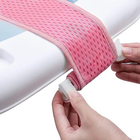 Baby Bath Seat Support Net Infant Bathing Support Mat Newborn Bath Tub Seat Cushion Pad with Five Safety Support Corner Adjustable Mesh Bathtub Sling Non Slip Shower Pad for 0-18 Months (No Bathtub) in Saudi Arabia