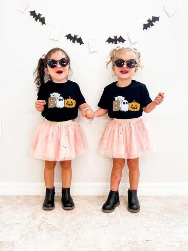 Kids Halloween Shirt Boys Girls Skeleton Pumpkin Face Ghost Glow in The Dark Graphic Tees Toddler Halloween Short Sleeve Tops in Saudi Arabia