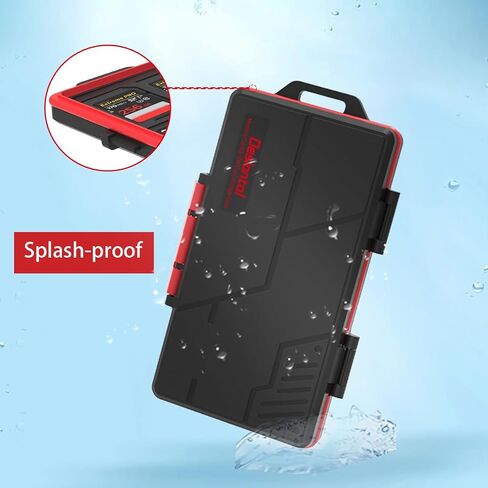 25 Slots Micro SD Card Holder Small for 10 TF 8 SD 5 CF-A Cards,Memory Card Case,SD Card Organizer,Photography Accessories,Waterproof Anti-Shock,CF-B*2 or XQD*2,TF Holders Organizer Storage in Saudi Arabia