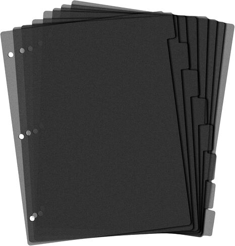 3-Ring Binder Plastic Divider Set, 8-Tab Sturdy Plastic Dividers, Binder Dividers with Tabs, Pink Binder Dividers, Aesthetic Dividers for Binder, Suitable for Notebooks and Binders(Pink) in Kuwait