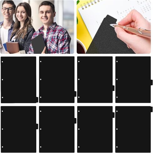 3-Ring Binder Plastic Divider Set, 8-Tab Sturdy Plastic Dividers, Binder Dividers with Tabs, Pink Binder Dividers, Aesthetic Dividers for Binder, Suitable for Notebooks and Binders(Pink) in Kuwait