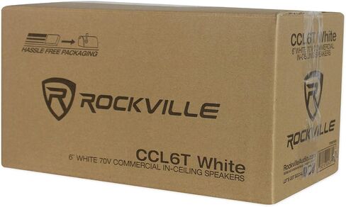 Rockville 70V 6" Commercial Ceiling Speakers 4 Restaurant/Office, White (CCL6T in Saudi Arabia