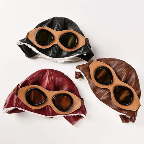 Kids Pilot Hat Aviator Warm Cap with Earflaps Toddler Winter Hat Baby Trapper Hat Ear Protect Beanie Hat for Boys Girls in Saudi Arabia
