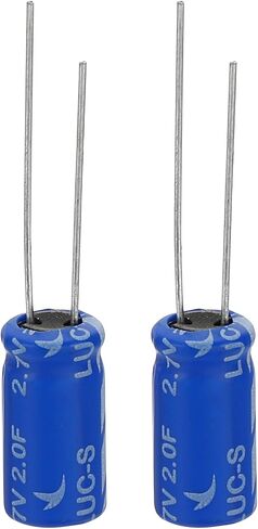 PATIKIL 2 قطعة 2.7 فولت 15F مكثف فائق، 0.51 × 0.51 × 0.98 بوصة مكثفات ألومنيوم فائقة، نوع ملفوف لتخزين الطاقة لتخزين الطاقة الاحتياطية على اللوحة in Saudi Arabia