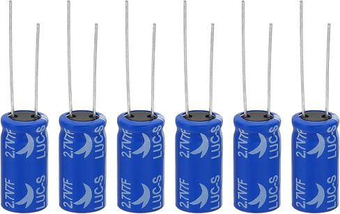 PATIKIL 2 قطعة 2.7 فولت 15F مكثف فائق، 0.51 × 0.51 × 0.98 بوصة مكثفات ألومنيوم فائقة، نوع ملفوف لتخزين الطاقة لتخزين الطاقة الاحتياطية على اللوحة in Saudi Arabia