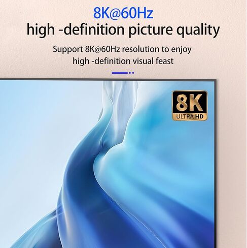 HDMI 2.1 Splitter 1 in 2 Out, Ultra HD 8K@60Hz 48Gbps HDR10+ RGB 4:4:4 HDCP 2.3, Mirror Only, HDMI Duplicator Auto EDID, 2 Ports Splitter for Xbox Series X, PS4/5, Blu-ray Player in Saudi Arabia
