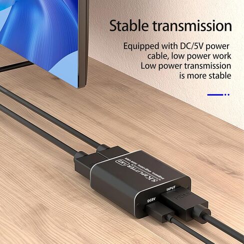 HDMI 2.1 Splitter 1 in 2 Out, Ultra HD 8K@60Hz 48Gbps HDR10+ RGB 4:4:4 HDCP 2.3, Mirror Only, HDMI Duplicator Auto EDID, 2 Ports Splitter for Xbox Series X, PS4/5, Blu-ray Player in Saudi Arabia