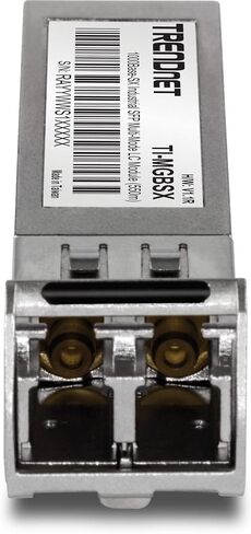 TRENDnet 1000Base- SX Industrial SFP to RJ45 Multi-Mode LC Module, TI-MGBSX, Up to 550m (1,804 Ft), IEE 802.3z, ANSI Fiber Channel, Data Rates up to 1.25Gbps, LC-Type Duplex, Lifetime Protection in Kuwait