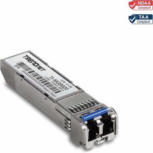 TRENDnet 1000Base- SX Industrial SFP to RJ45 Multi-Mode LC Module, TI-MGBSX, Up to 550m (1,804 Ft), IEE 802.3z, ANSI Fiber Channel, Data Rates up to 1.25Gbps, LC-Type Duplex, Lifetime Protection in Saudi Arabia