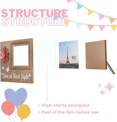 Wooden Ultrasound Picture Frames 4x6 Photo, Expecting Mothers Day Gifts, Pregnancy Gifts For Women, Love At First Sight Sonogram Photo Frame, New Mom To Be Gift,Gender Reveal Baby Shower Gifts Pink in Saudi Arabia