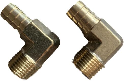 90 Degree Brass Elbow Hose Fitting, 5/8"" Barb x 1/2"" Male NPT (1), P-MMCHE1-10D in Saudi Arabia