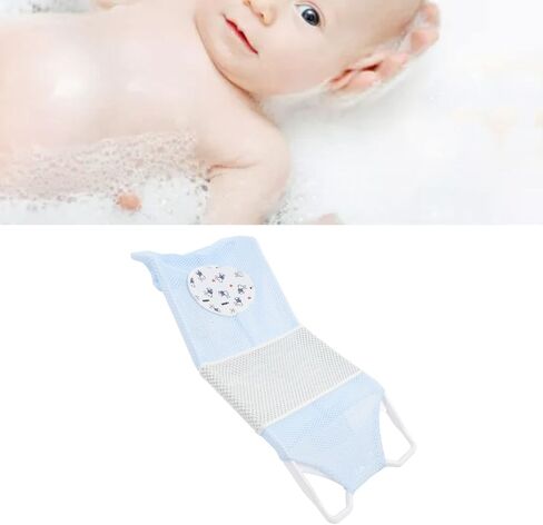 Bathtub Support Net, Ergonomic Baby Mesh Bath Cushion Removable Slip Resistant for Home (SkyBlue) in Saudi Arabia