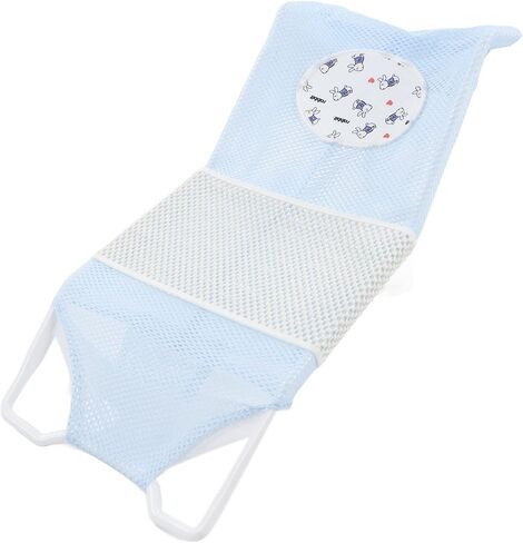 Bathtub Support Net, Ergonomic Baby Mesh Bath Cushion Removable Slip Resistant for Home (SkyBlue) in Saudi Arabia