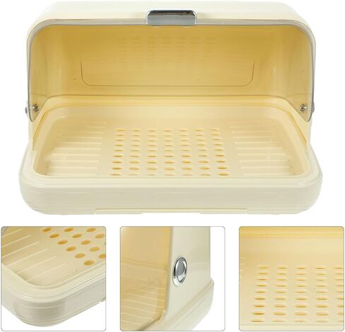 Alipis Baby Bottle Drying Rack Container with Drainer and Lid Portable Cutlery Box Container Bottle Holder Kitchen Plate Cup Tray Cutlery Drainer White in Kuwait