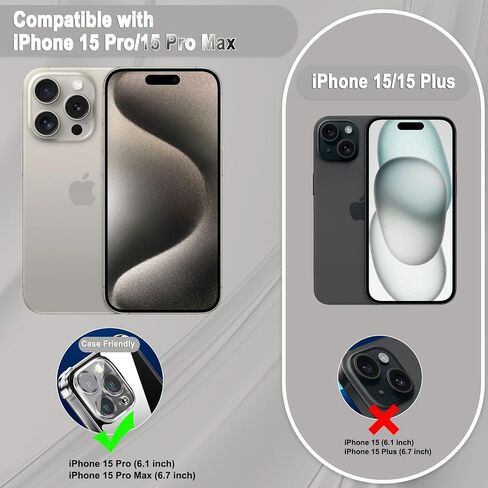 واقي عدسة الكاميرا MONASAY متوافق مع iPhone 15/iPhone 15 Plus [التصاق قوي] [مقاوم للخدش] تغطية كاملة من الزجاج المقوى المعدني غير اللامع، ذهبي in Kuwait