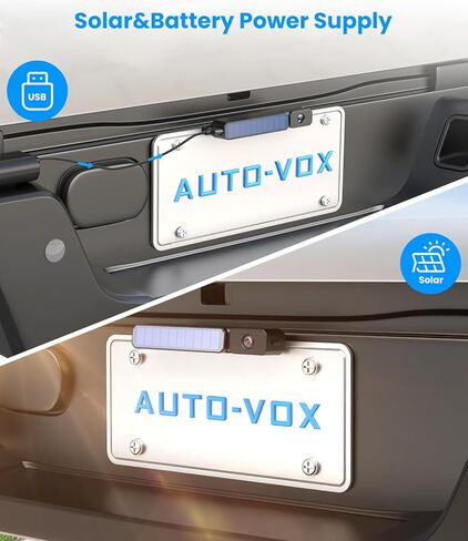 كاميرا احتياطية لاسلكية تعمل بالطاقة الشمسية من AUTO-VOX مع شاشة عالية الدقة مقاس 5 بوصات، تركيب يدوي لمدة 3 دقائق وأنظمة كاميرا احتياطية تعمل بالبطارية، كاميرا عكسية مقاومة للماء IP69K للسيارة والشاحنة وسيارات الدفع الرباعي وشاحنة صغيرة ومقطورة in Kuwait