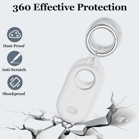 حافظة Smart Tag 2 متوافقة مع Samsung Smarttag2، غطاء حماية من السيليكون لهاتف Samsung Galaxy Smart Tag 2 مع سلسلة مفاتيح، حامل تعقب GPS مضاد للفقد للمفاتيح والحيوانات الأليفة والأمتعة in Kuwait