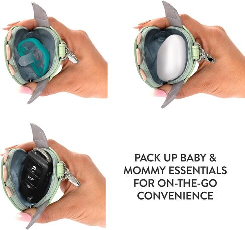 حقيبة تويلفي ليتل دراجون، حامل مصاصة لأكياس الحفاضات. سحر الحقيبة الجلدية النباتية. يتم تثبيته بسهولة في حقيبة الحفاضات in Kuwait