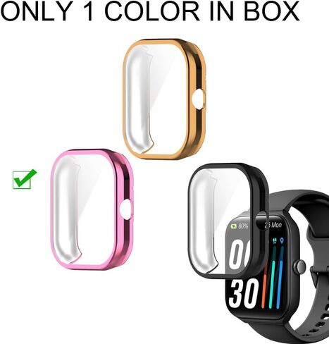 حافظات الساعة متوافقة مع TOOBUR IDW16 1.95 بوصة وQuican W16B Veryfit Smart Watch، حافظة TPU مع واقي شاشة، حماية جسم الساعة وشاشتها in Saudi Arabia