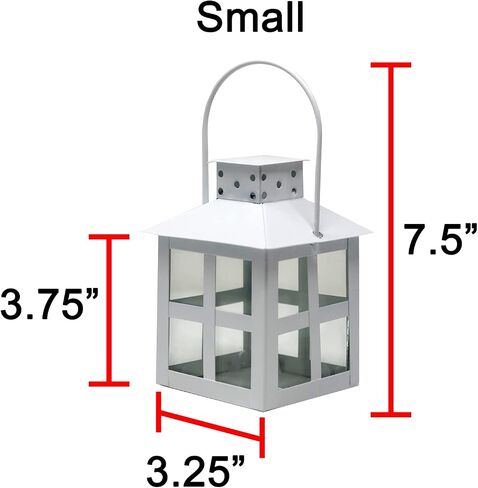 Decorative Square Carriage Style Candle Lanterns, Set of 3 (Black) in Kuwait
