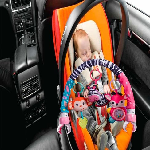 Baby Stroller Arch Toys, Crib Mobile for Infants Adjustable Bassinet Mobile with Universal Clamps, Activity Toy Bar for Baby Bouncer Newborn Car Seat Toys Stroller Toys Sense Toys for Baby 0-12 Months in Saudi Arabia