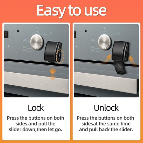 7 Packs Child Safety Heat-Resistant Oven Door Lock and Gas Stove Baby Safety Products Silicone Knob Locks, Child Proof Ove Knob Cover for Baby Pet safety, 3M Adhesive,No Screws or Drill - Black in Saudi Arabia