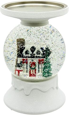 Bath and Body Works Santa Water Globe 3 Wick Light Up Candle Holder Pedestal (Candle NOT Included) (Santa) in Saudi Arabia