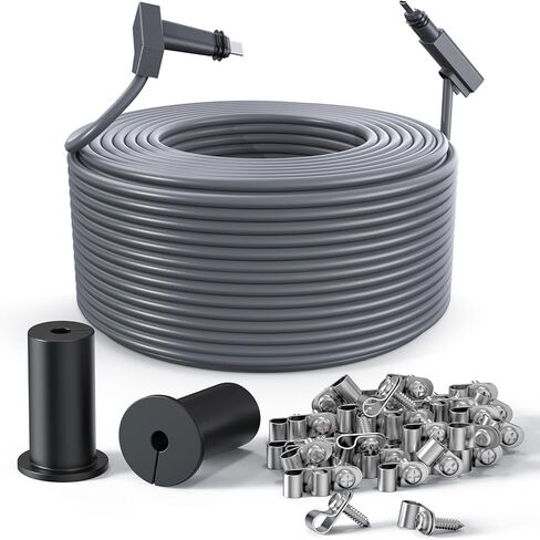 Starlink Cable 150FT for Starlink Satellite V2, Satellite Replacement Extension Cord with End Caps Waterproof, Starlink Replacement Cable Accessories with Cable Bushings & Wire Clips in Kuwait