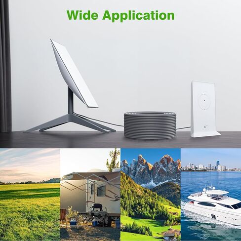 Starlink Cable 150FT for Starlink Satellite V2, Satellite Replacement Extension Cord with End Caps Waterproof, Starlink Replacement Cable Accessories with Cable Bushings & Wire Clips in Kuwait