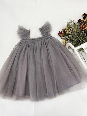 BGFKS Layered Tulle Ruffle Sleeveless Dress for Toddler Girls,Tutu Dress for Baby Girls Princess Dresses in Saudi Arabia