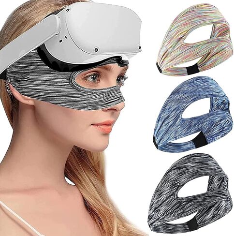 VR Eye Mask Cover Breathable Sweat Band with Oculus Go Quest 2 Adjustable Sizes for VR Glass VR Accessories（3pcs） in Saudi Arabia