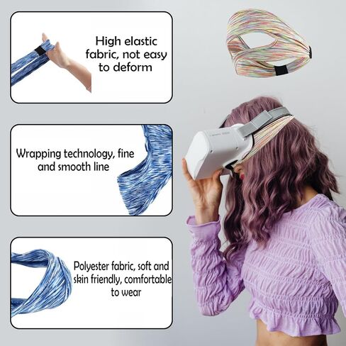 VR Eye Mask Cover Breathable Sweat Band with Oculus Go Quest 2 Adjustable Sizes for VR Glass VR Accessories（3pcs） in Saudi Arabia
