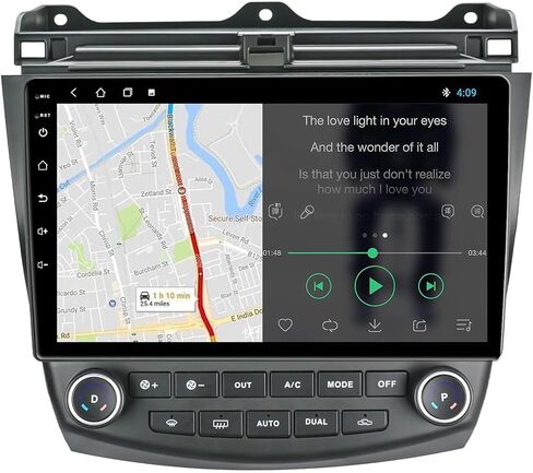 for 2003-07 Honda Accord Radio Replacement,Built-in Carplay&Android Auto Android 10.1 2G RAM 32G ROM Bluetooth Support Backup Camera/NOT FIT Single Zone AC in Kuwait