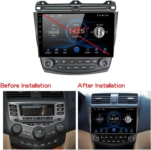 for 2003-07 Honda Accord Radio Replacement,Built-in Carplay&Android Auto Android 10.1 2G RAM 32G ROM Bluetooth Support Backup Camera/NOT FIT Single Zone AC in Kuwait