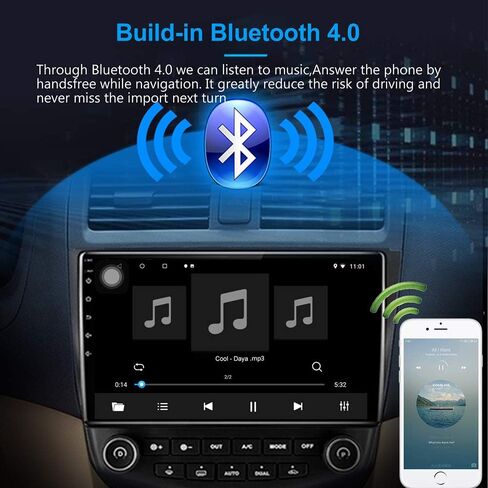 for 2003-07 Honda Accord Radio Replacement,Built-in Carplay&Android Auto Android 10.1 2G RAM 32G ROM Bluetooth Support Backup Camera/NOT FIT Single Zone AC in Kuwait