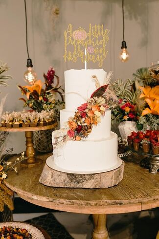 الذهب والوردي الذهب بريق A Little Pumpkin is on His Way Cake Topper، Little Pumpkin Cake Topper، Pumpkin Boy Baby Shower Cake Top، Pumpkin on the Way Baby Shower Party ديكورات in Saudi Arabia