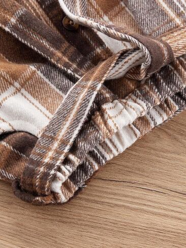 Toddler Girl Outfits Turtleneck Long Sleeve Ribbed Shirt Tops Plaid Mini Skirts 2Pcs Set Fall Winter Clothes 2-7T in Saudi Arabia