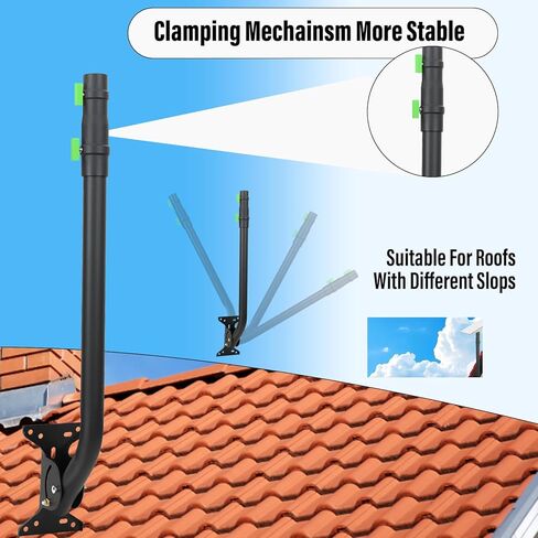 V2 Rectanqular Dish,Gen 3 Mount for Starlink, 25 Inch Wall Mount/Roof Mount Compatible, Adjustable Mounting Kit for Starlink Internet Kit Satellite in Kuwait