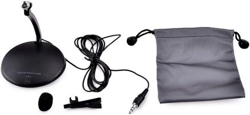 axGear 3.5mm Desktop Tie-Clip Microphone for PC Laptop Notebook Skype Voice Record in Saudi Arabia