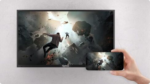تلفزيون SYLVOX خارجي، تطبيق مدمج للتلفاز الخارجي 43 بوصة كامل الشمس 4K، سطوع عالي 2000 شمعة في المتر المربع، مقاوم للماء IP55، يدعم WiFi Bluetooth in Kuwait