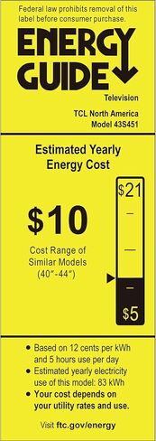 تلفزيون TCL 43S451 مقاس 43 بوصة من الفئة 4 4K UHD HDR LED Smart Roku يعمل مع Siri وAlexa وHey Google (متجدد) in Kuwait