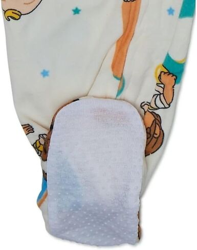 بيجامة CoComelon للأطفال الصغار للجنسين قطعة واحدة بسحاب للقدم (مقاس 5T) باللون الأبيض in Kuwait