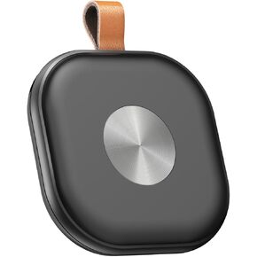 Smart Bluetooth Tracker,Key Finder,Item Locator Works with Apple Find My (iOS Only),Tracking Tag for Luggage,Keys,Bags,Wallets, Anti-Lost Without Monthly fees,Replaceable Battery(Black,1-Pack)